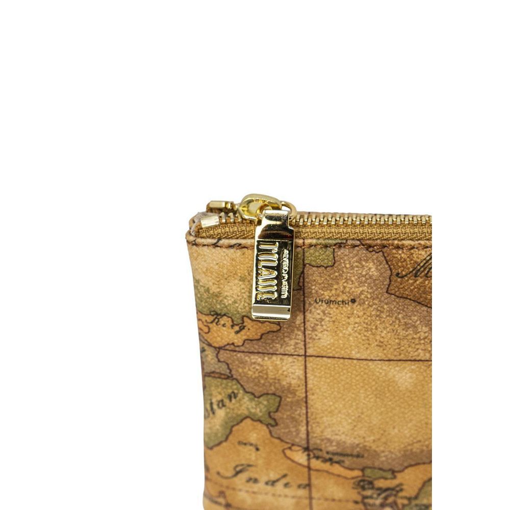 Beige Leather Clutch Bag
