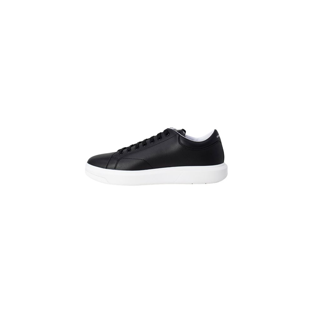 Black Leather Low Top Sneakers