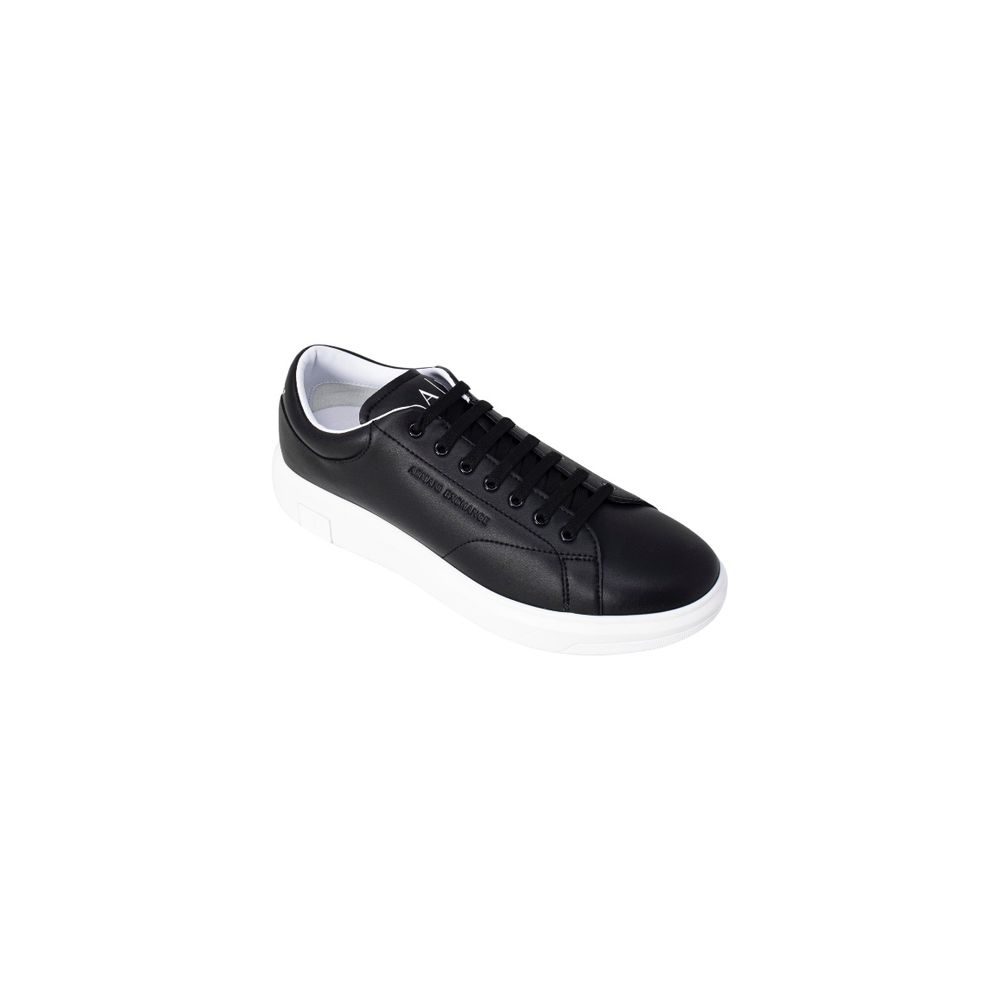 Black Leather Low Top Sneakers
