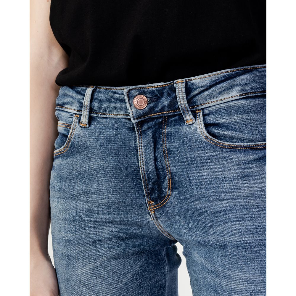 Blue Cotton Skinny Jeans