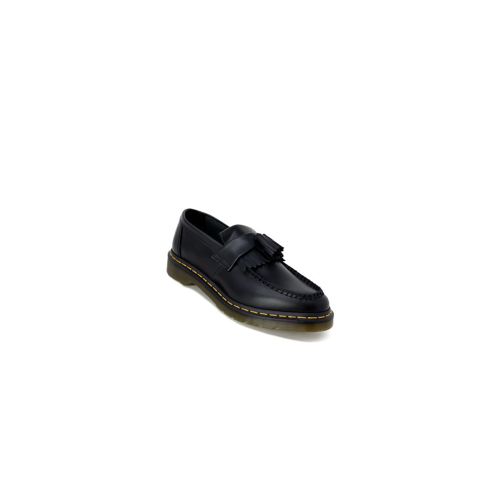 Black Leather Slip-On Loafers