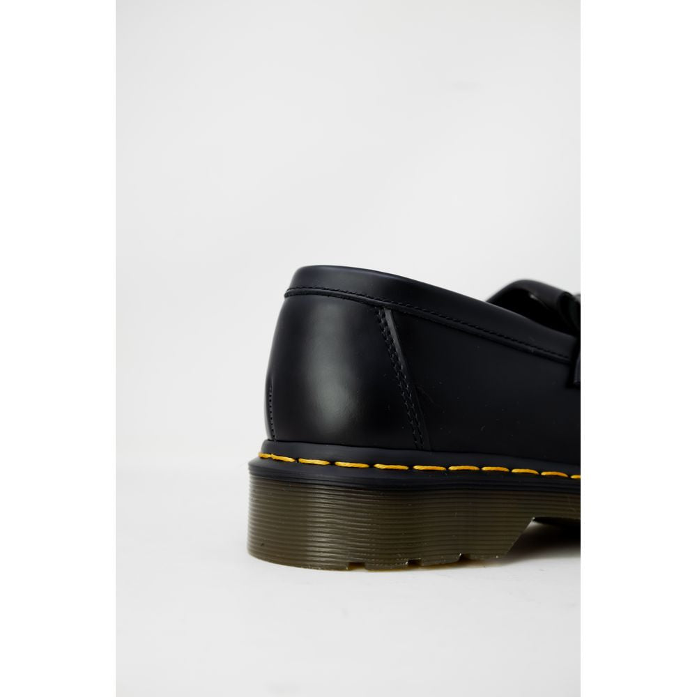 Black Leather Slip-On Loafers