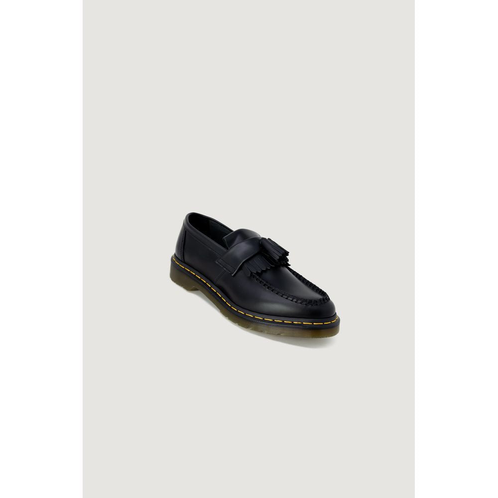 Black Leather Slip-On Loafers