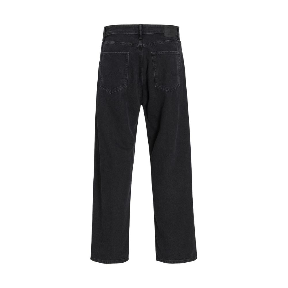 Black Cotton Relaxed Fit Jeans