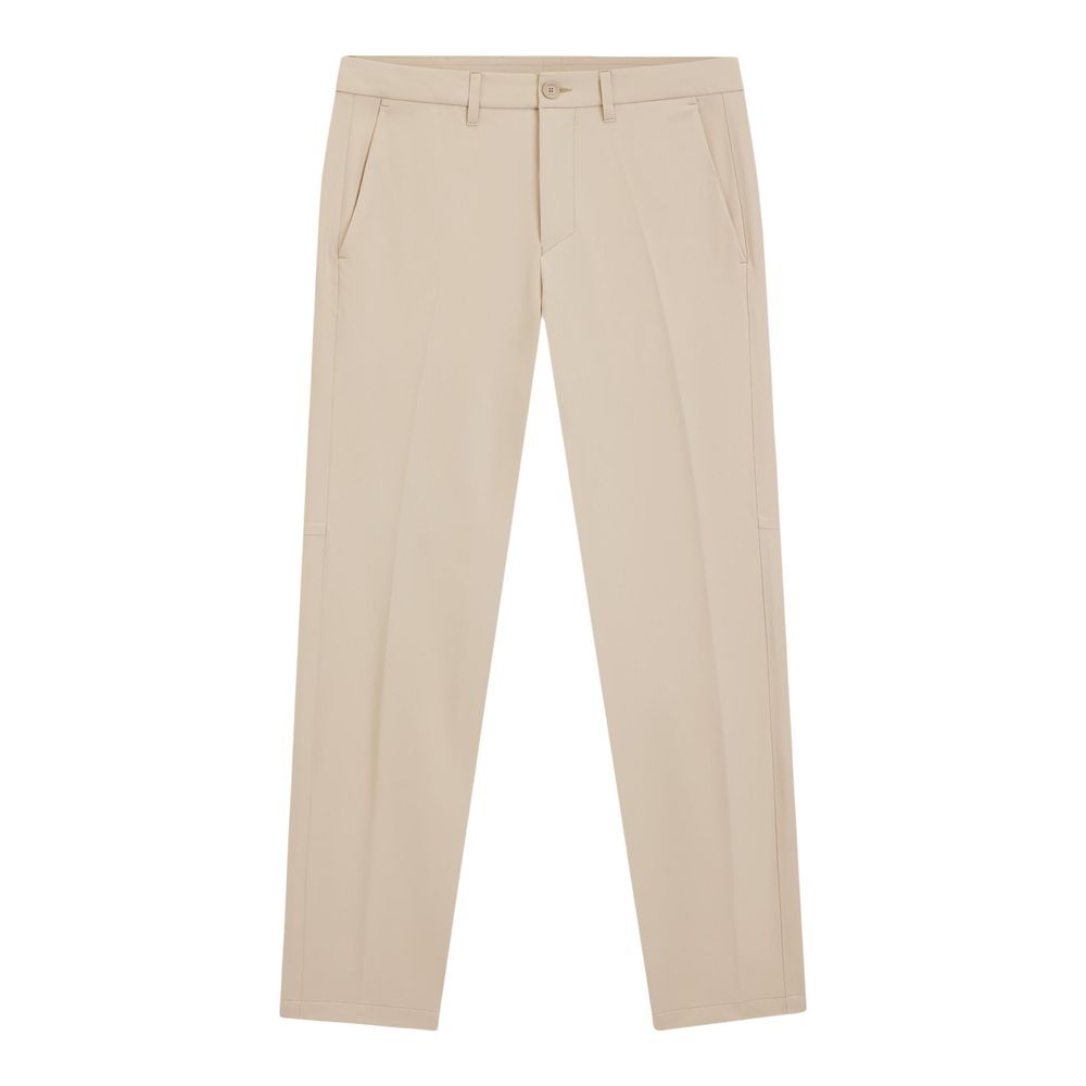 Beige Polyester Skinny Pants