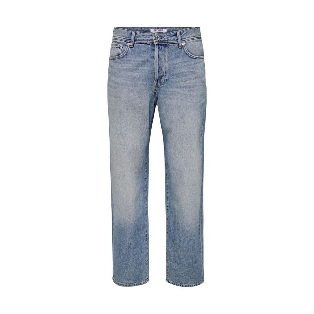 Blue Cotton Relaxed Fit Jeans