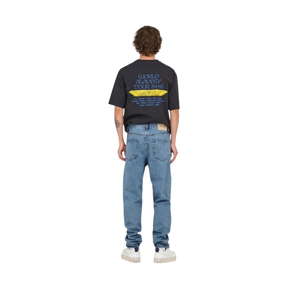 Light Blue Cotton Relaxed Fit Jeans