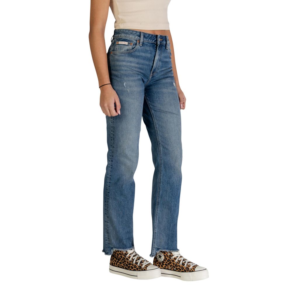 Blue Cotton Mom Jeans