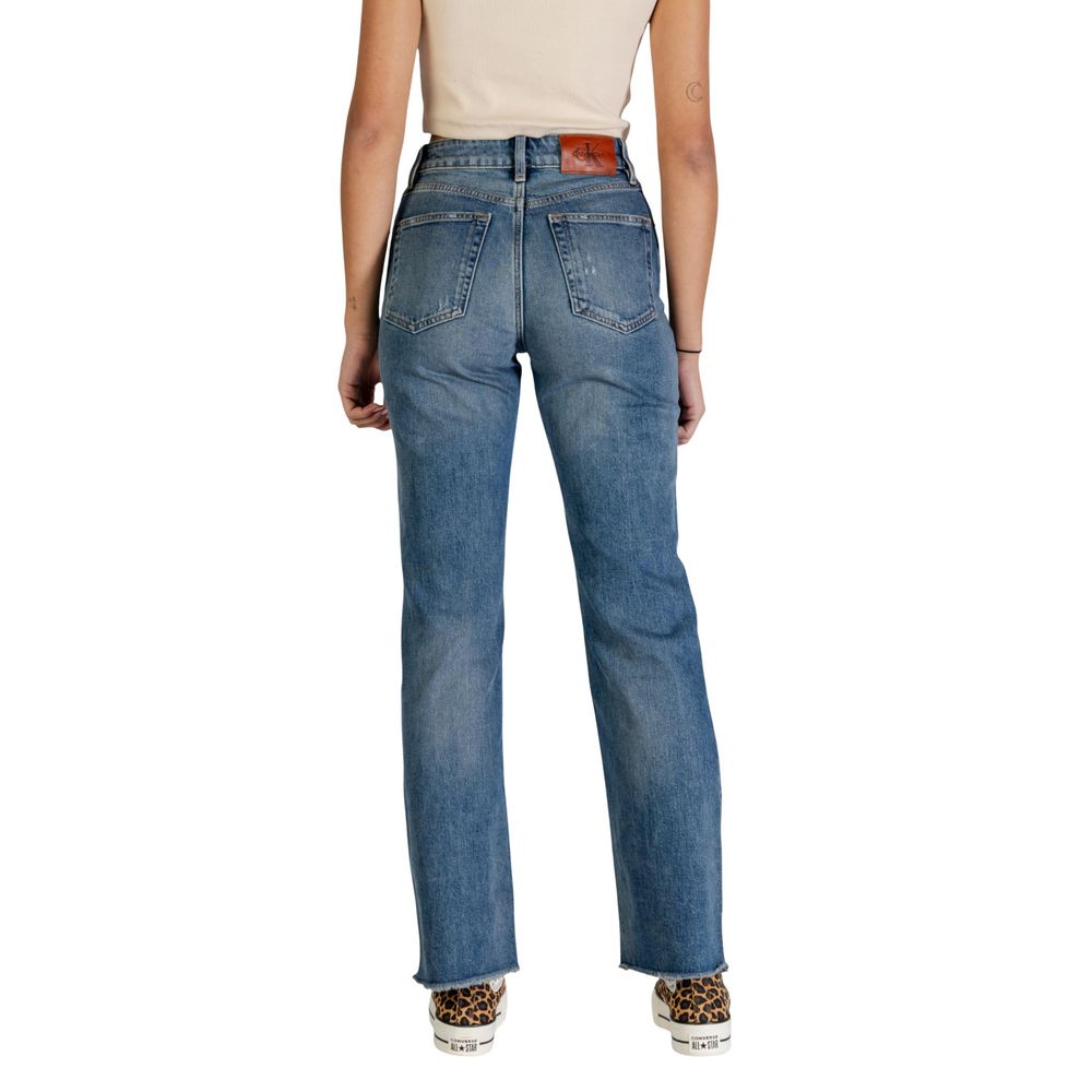 Blue Cotton Mom Jeans