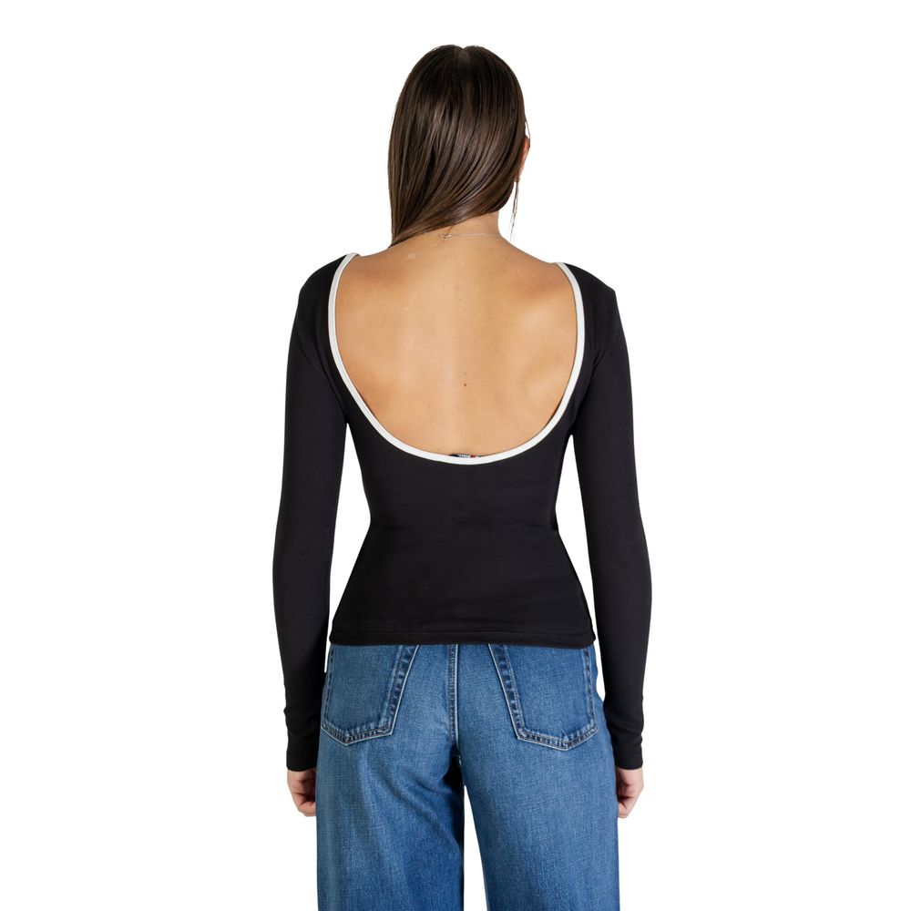 Black Recycled Cotton Long Sleeve T-Shirt