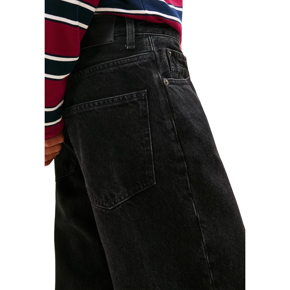 Black Recycled Cotton Bootcut Jeans