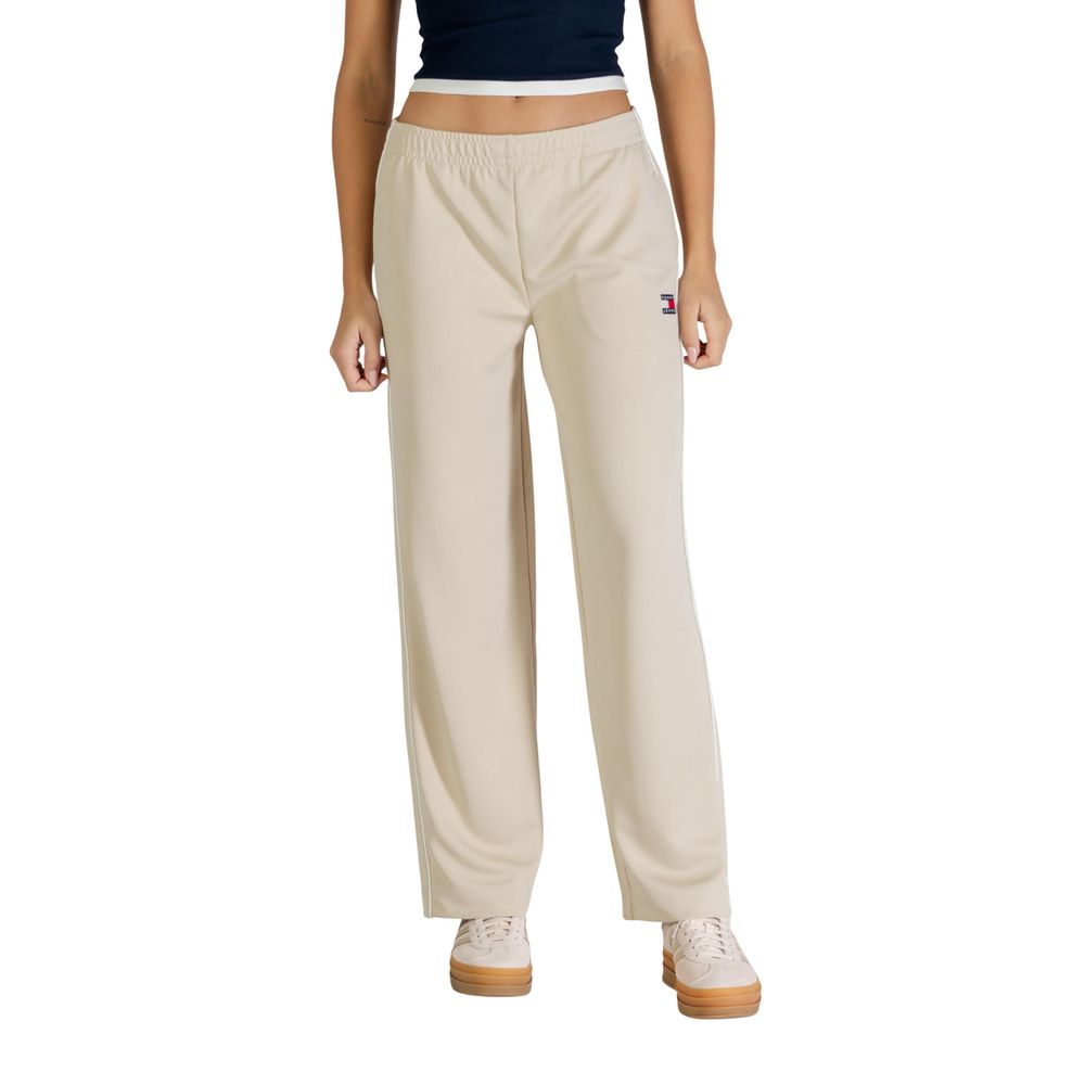 Beige Recycled Polyester Joggers (Workout Pants)