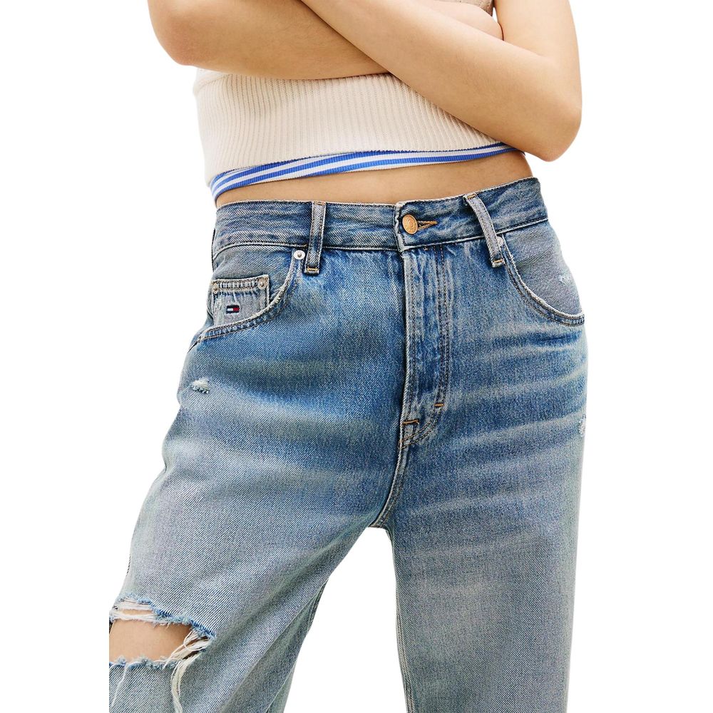 Blue Recycled Cotton Boyfriend Jeans