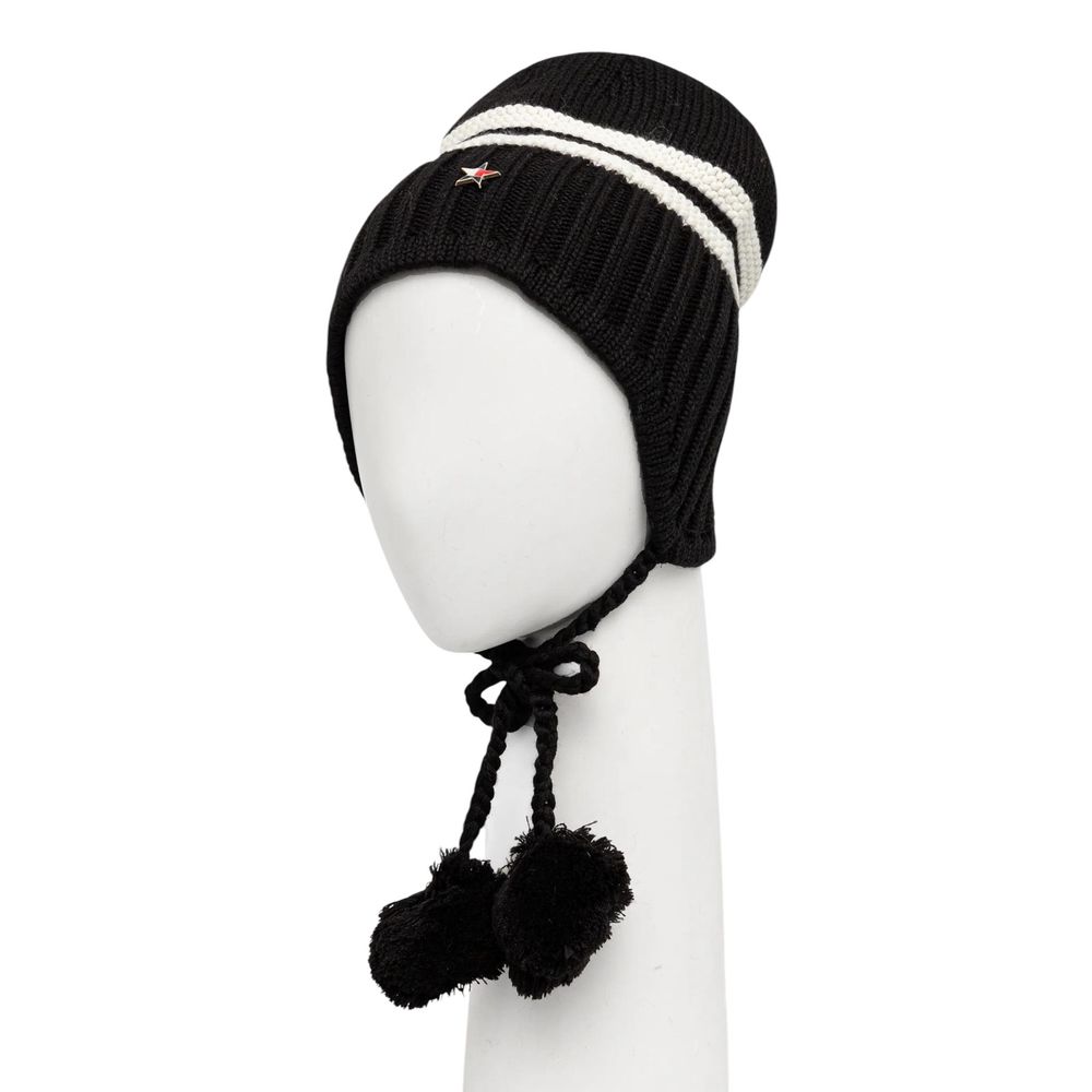 Black And White Recycled Wool Cap (Baseball Hat)