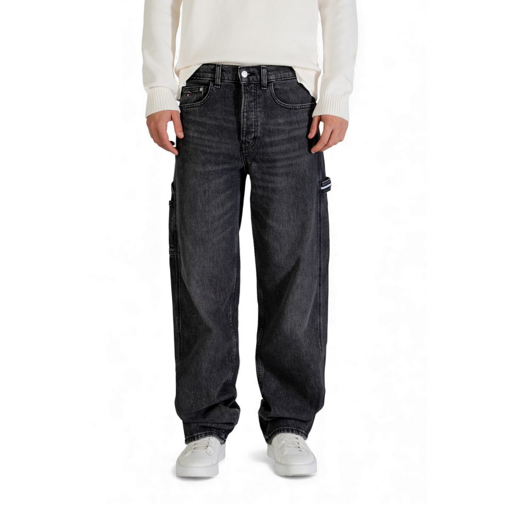 Black Recycled Cotton Relaxed Fit Jeans