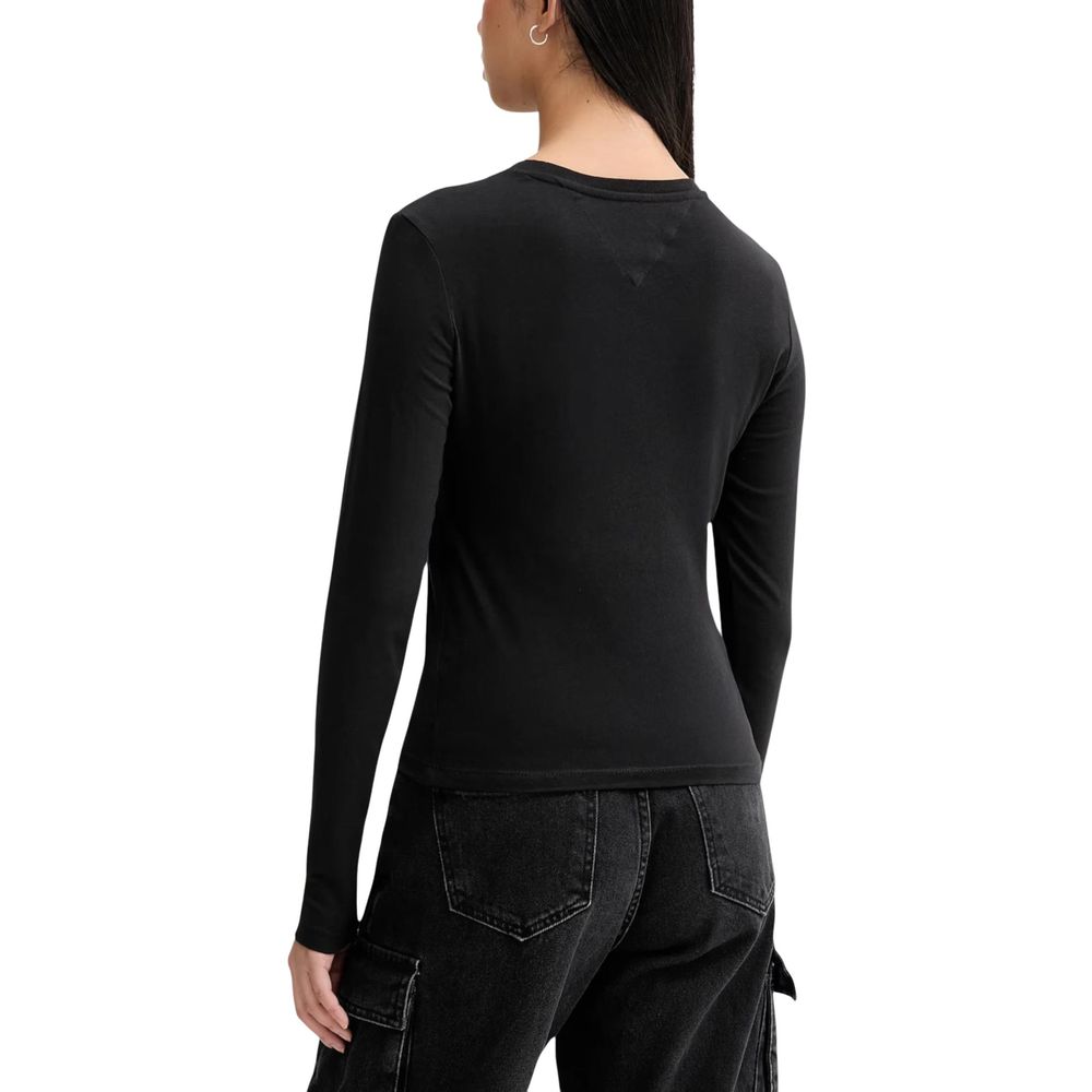 Black Recycled Cotton Long Sleeve T-Shirt