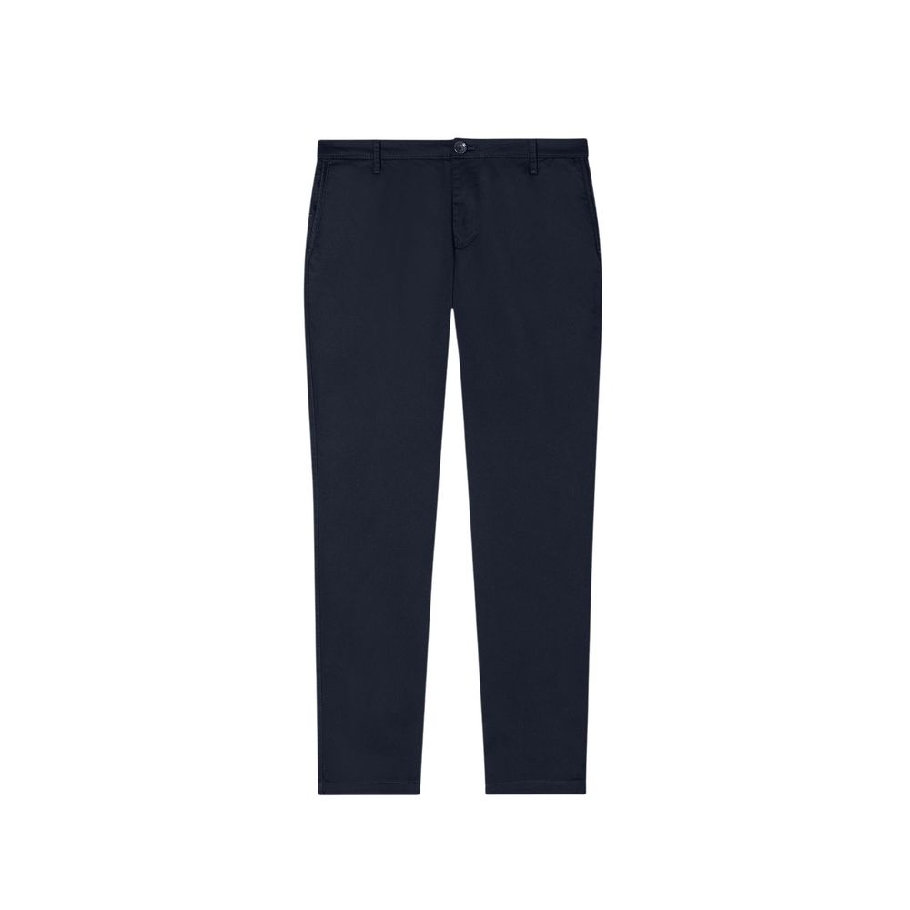 Blue Cotton Skinny Pants