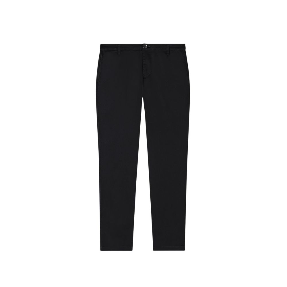 Black Cotton Skinny Pants