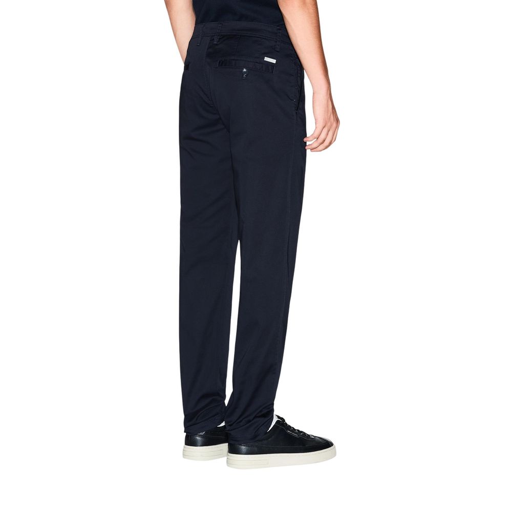 Blue Cotton Skinny Pants