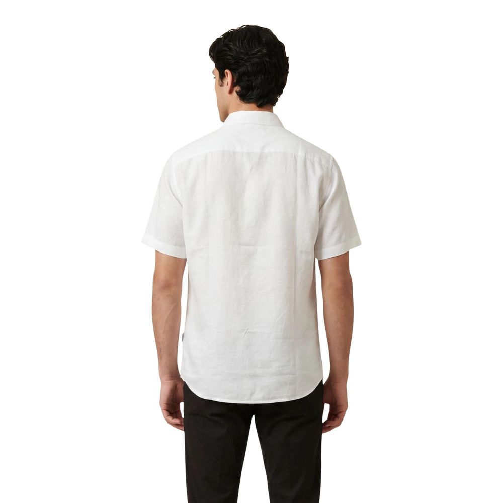 White Linen Shortsleeve Shirt