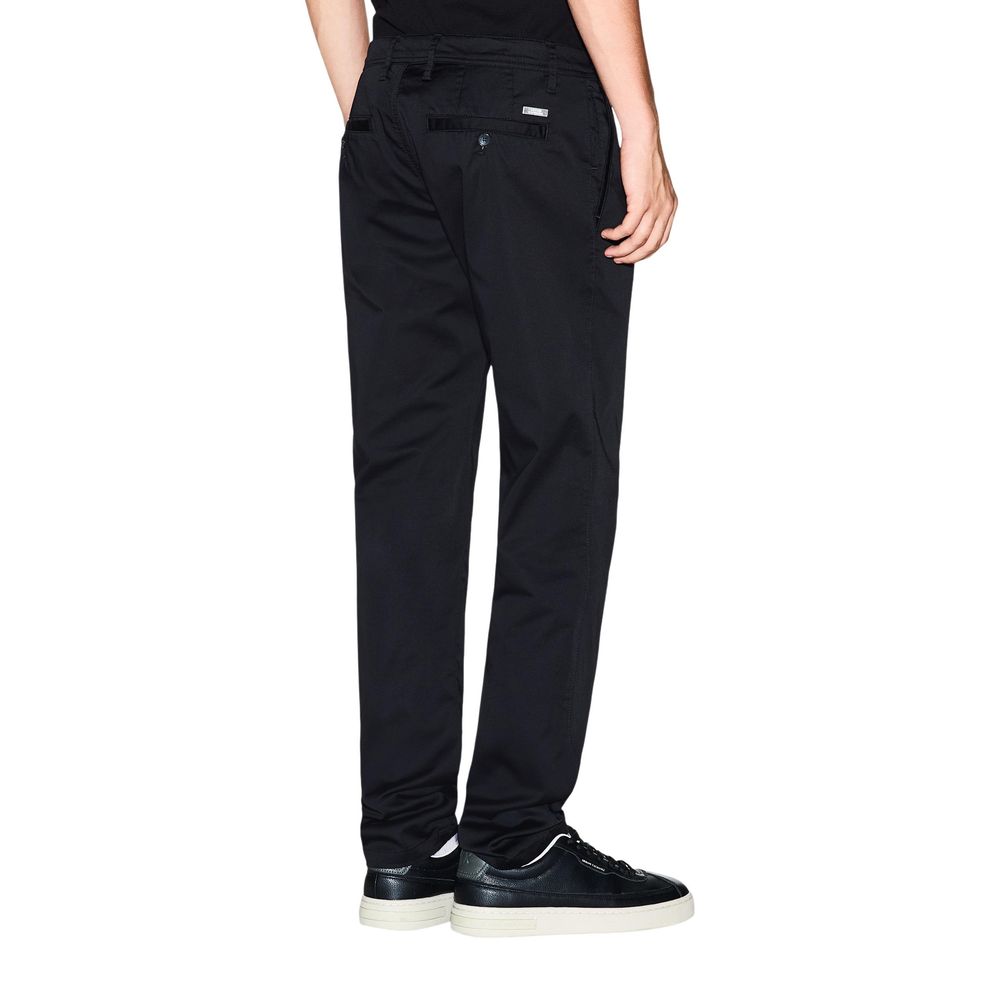 Black Cotton Skinny Pants