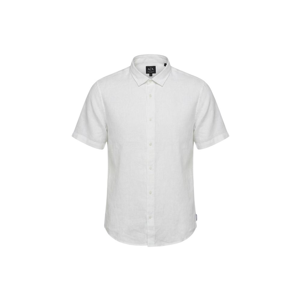 White Linen Shortsleeve Shirt