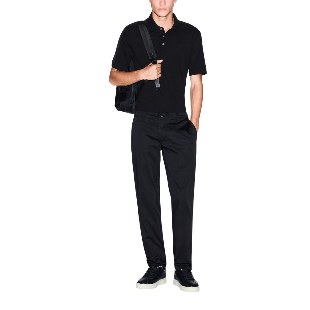 Black Cotton Skinny Pants