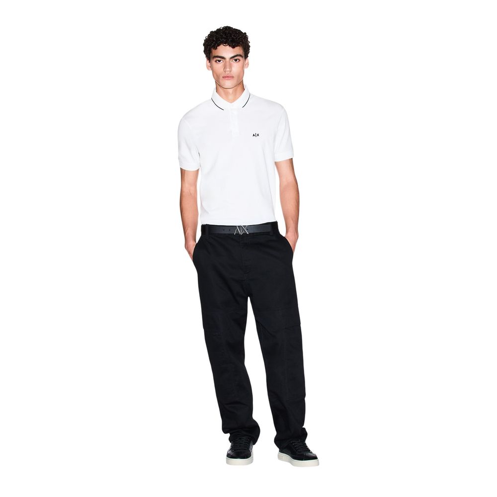White Cotton Polo Shirt