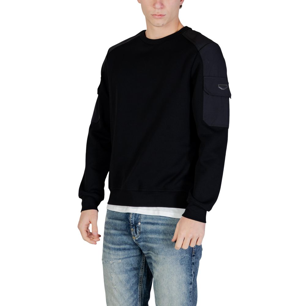 Black Cotton Sweatshirt
