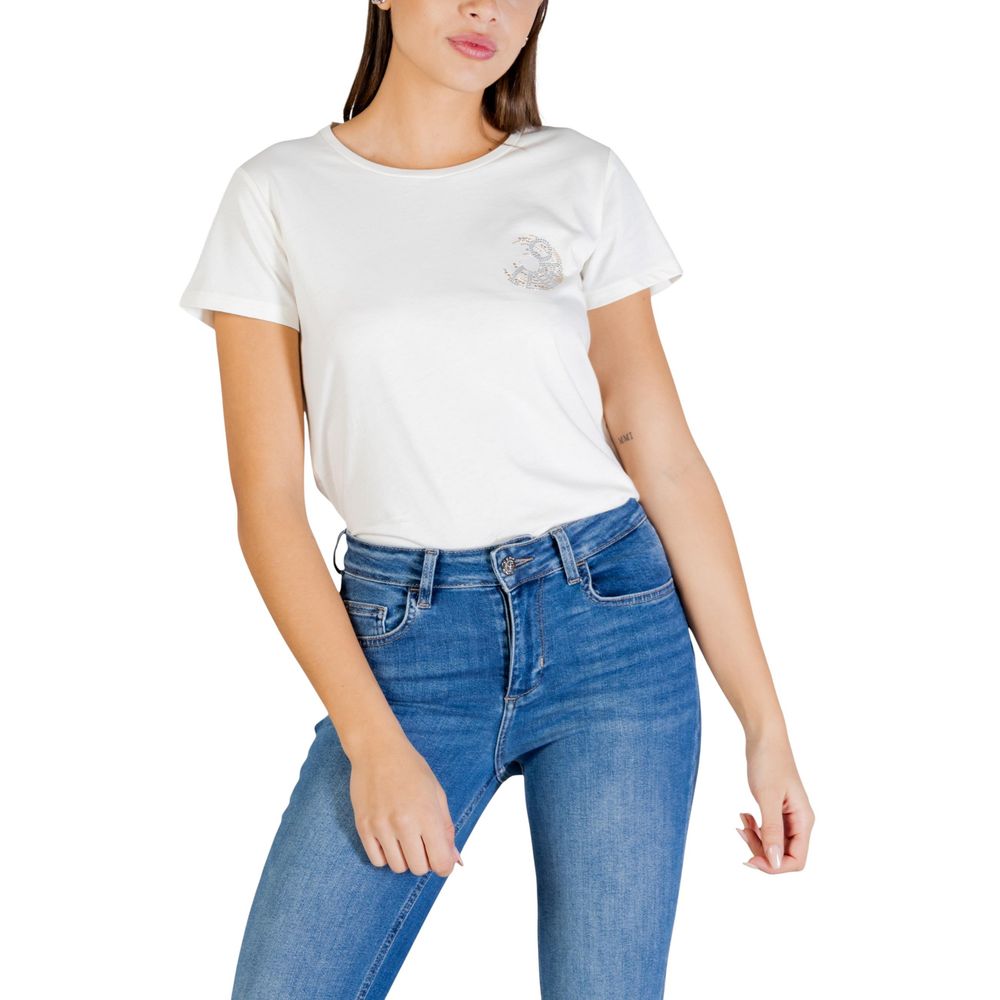 Cream Cotton T-Shirt