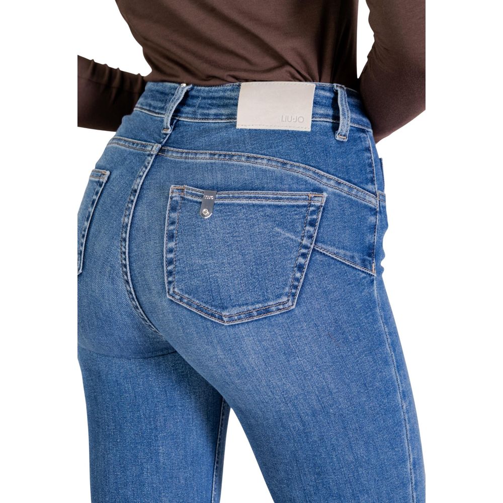 Blue Cotton Skinny Jeans