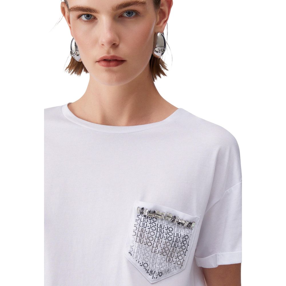 Cream Cotton T-Shirt