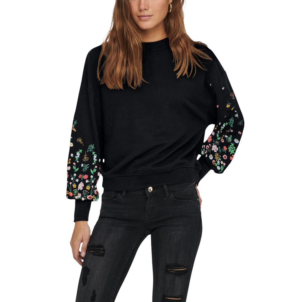 Black Cotton Sweatshirt