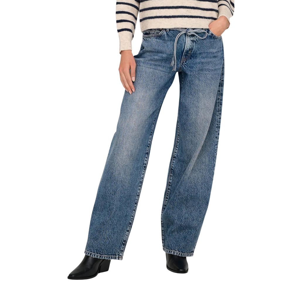 Light Blue Cotton Bootcut Jeans