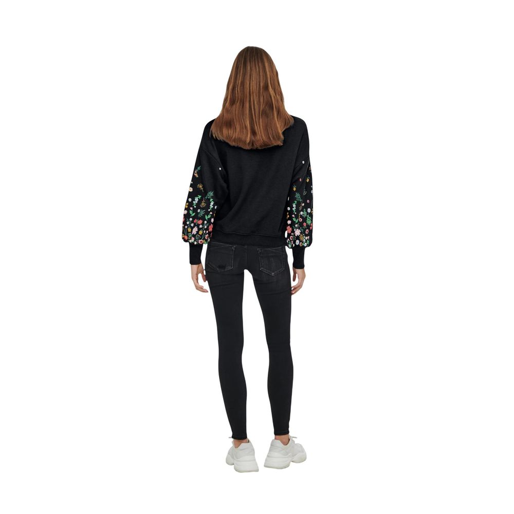 Black Cotton Sweatshirt