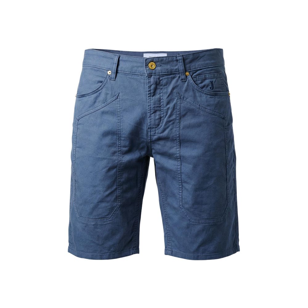 Blue Cotton Bermuda Shorts