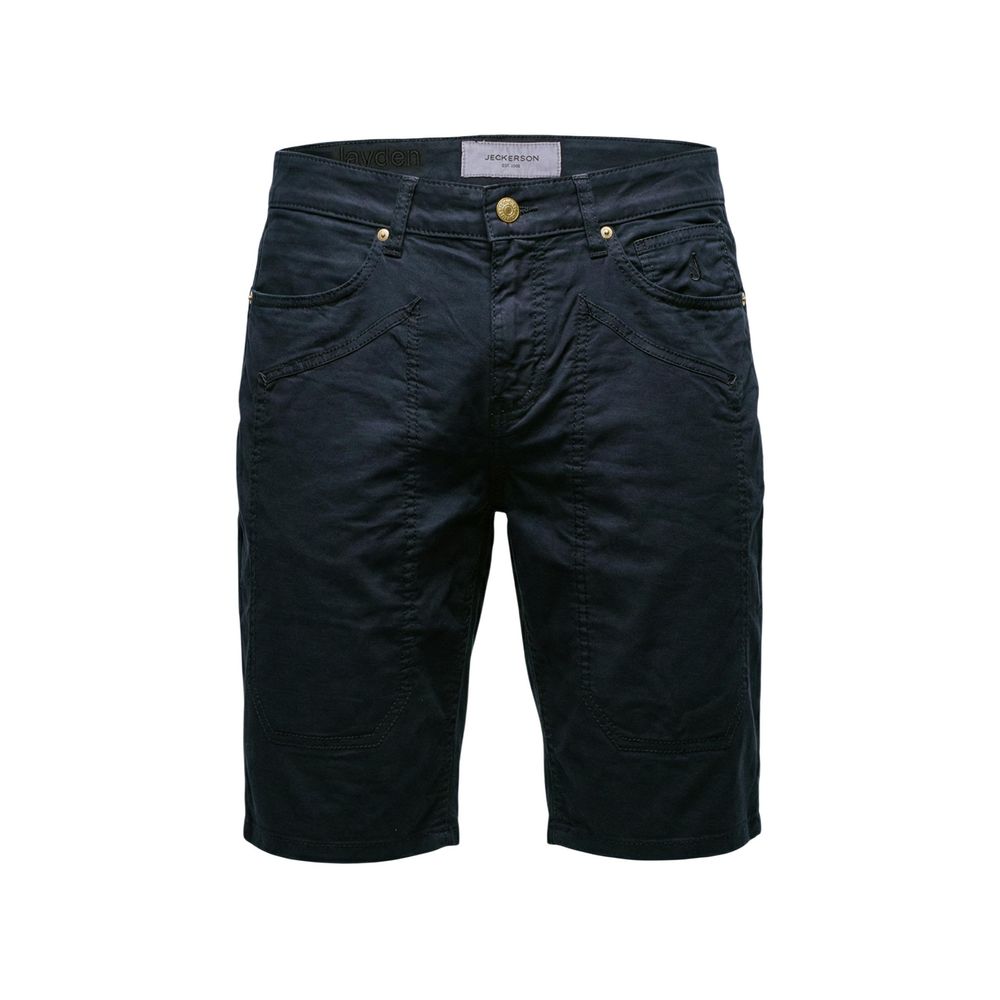 Blue Cotton Bermuda Shorts