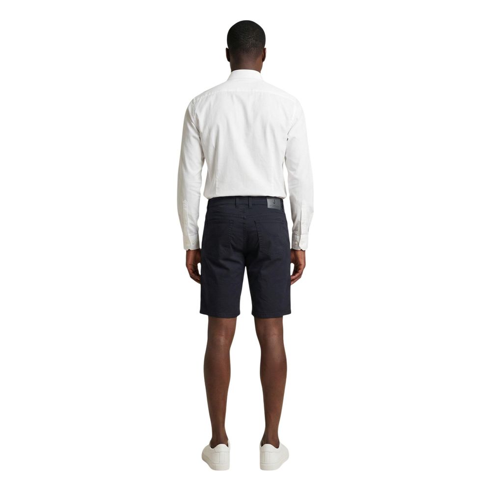 Blue Cotton Bermuda Shorts
