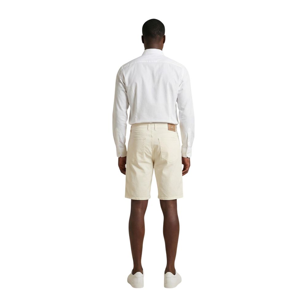 Cream Cotton Bermuda Shorts