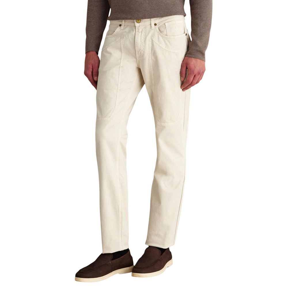 White Elastane Skinny Pants