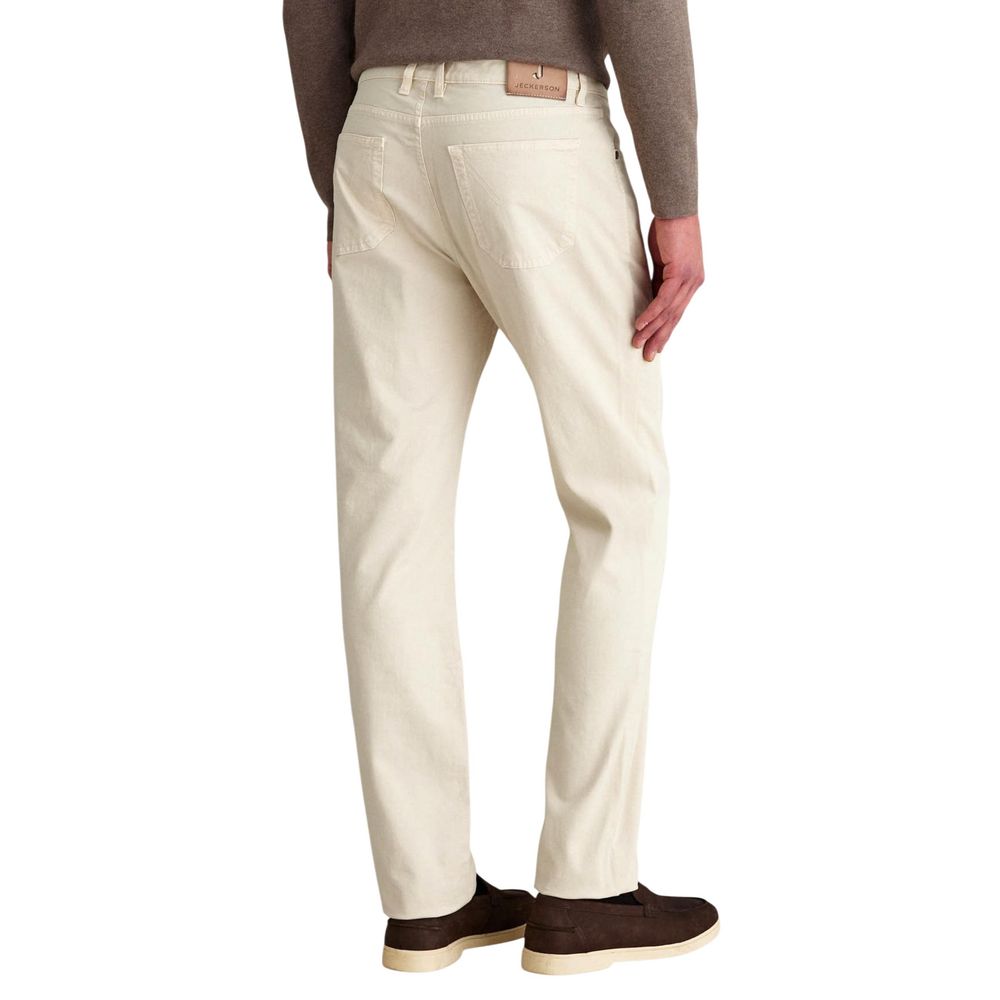 White Elastane Skinny Pants