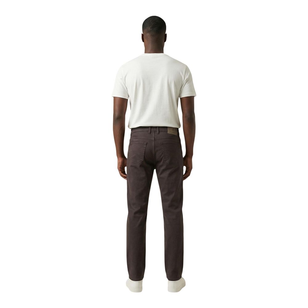 Brown Cotton Skinny Jeans