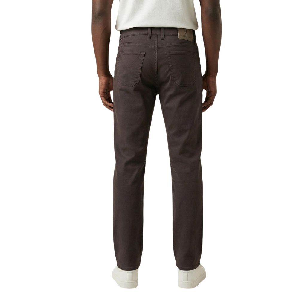 Brown Cotton Skinny Jeans