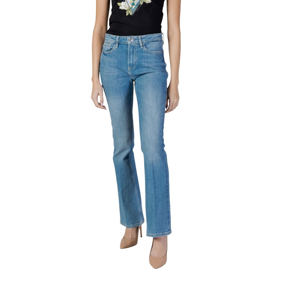 Light Blue Cotton Bootcut Jeans