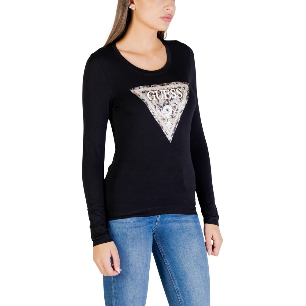 Black Cotton Long Sleeve T-Shirt
