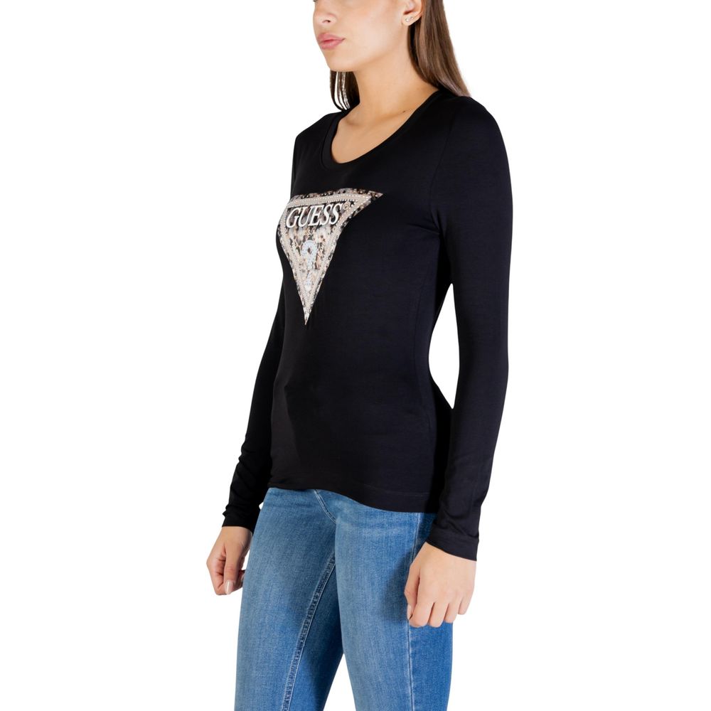 Black Cotton Long Sleeve T-Shirt
