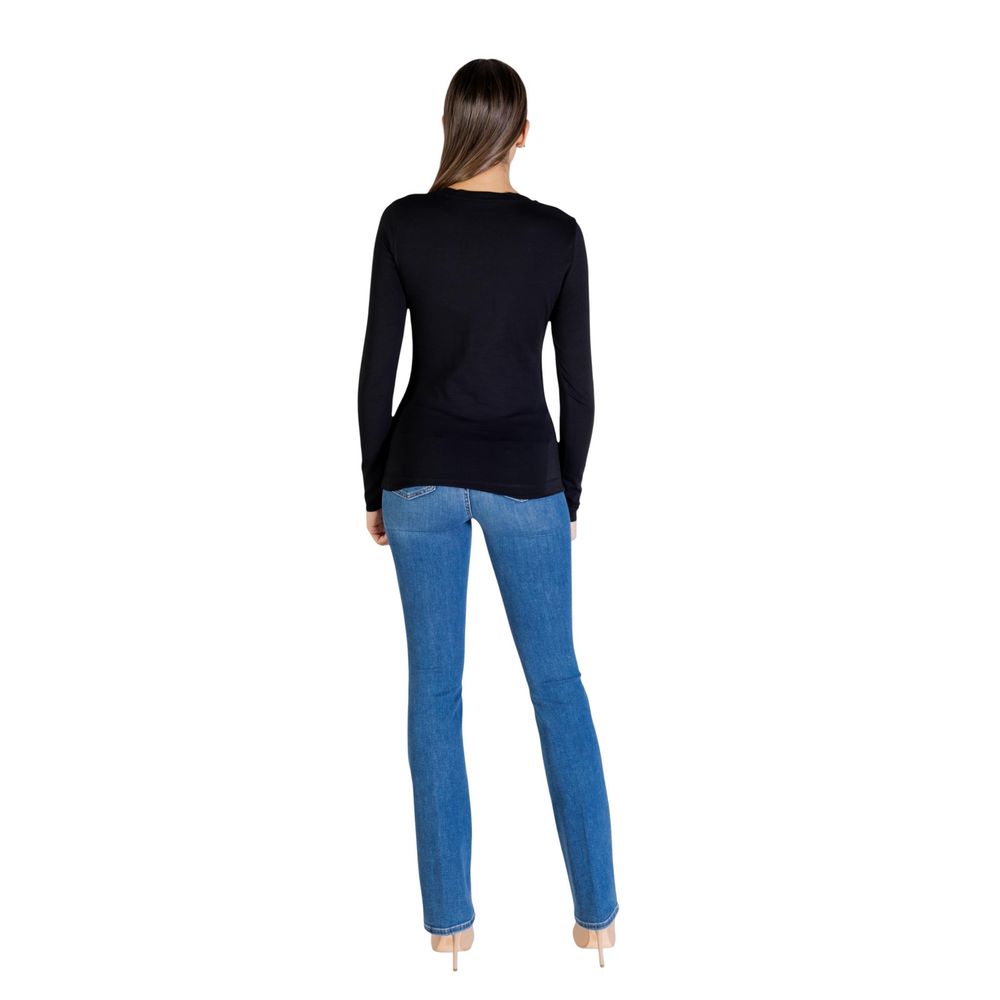 Black Cotton Long Sleeve T-Shirt