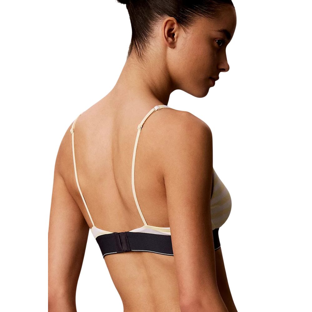 Blue Polyester Bra