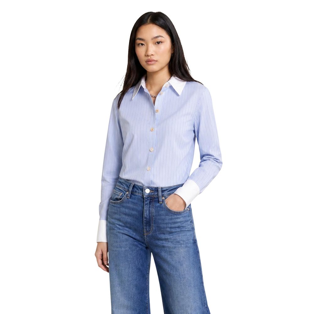 Blue Polyester Blouse