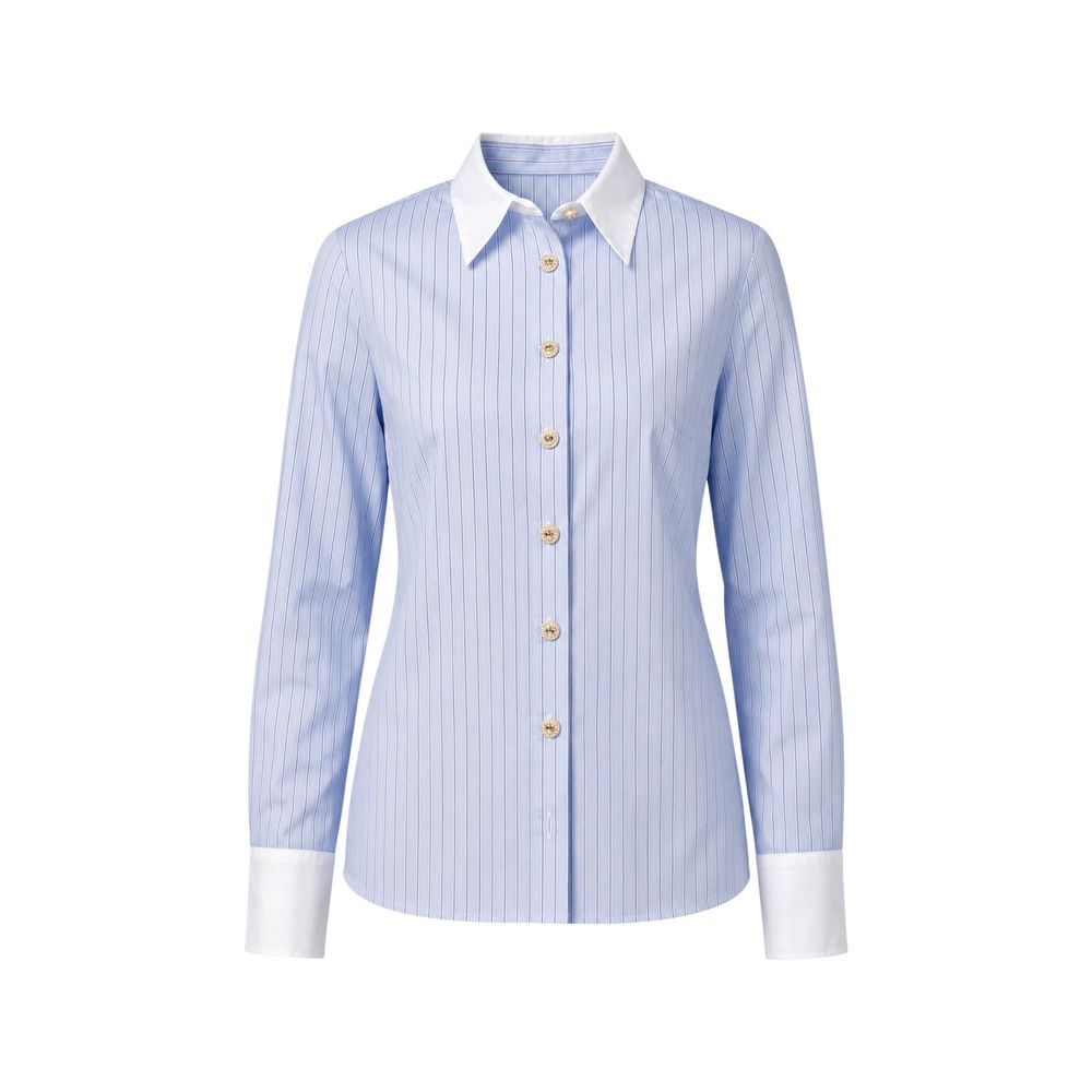 Blue Polyester Blouse